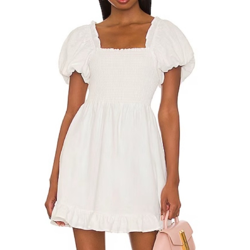 Show Me Your Mumu White Colvin Mini Dress medium